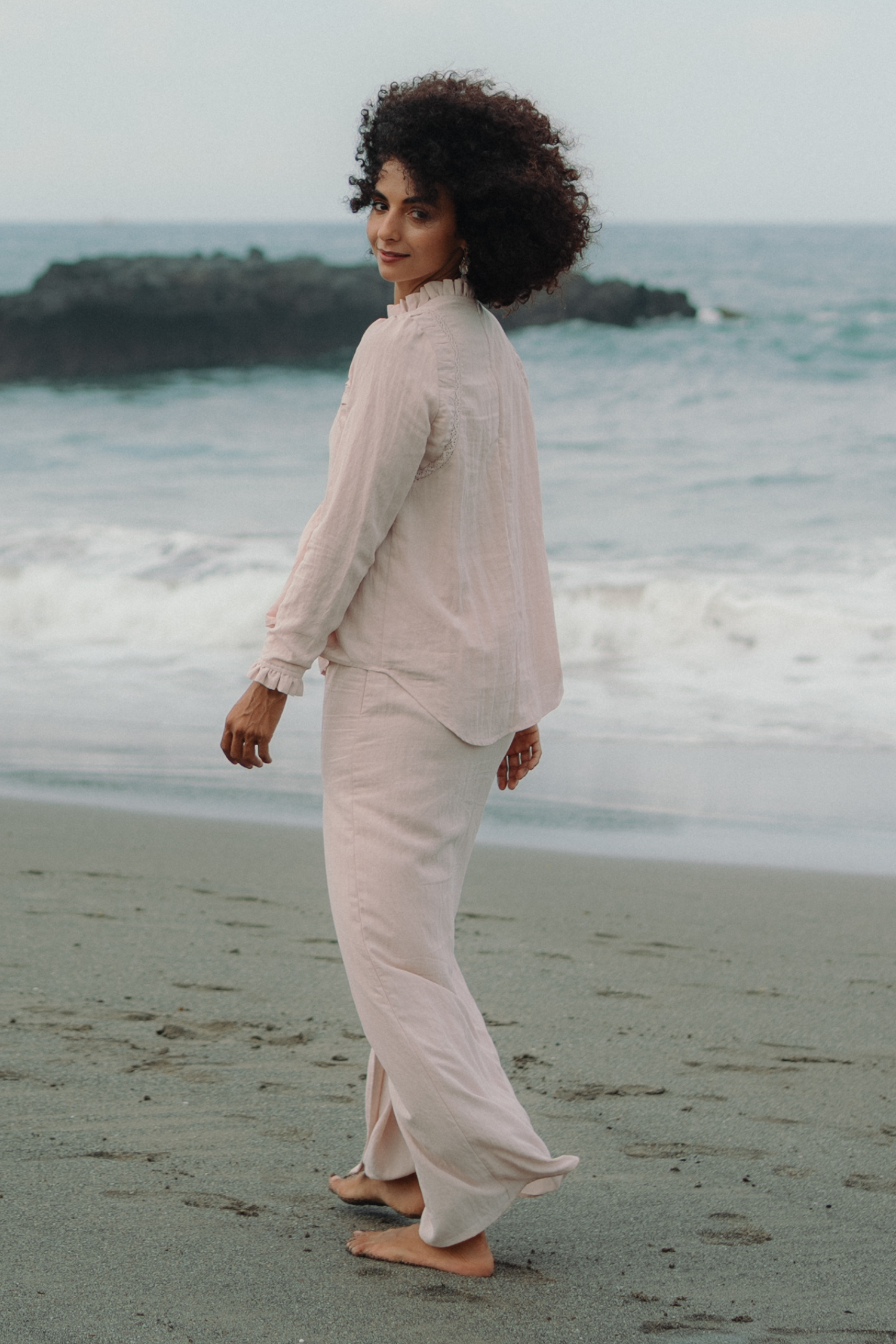 The Mulia Kurung in Dusty Pink