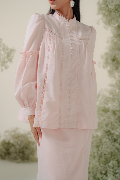 The Lorna Kurung in Pastel Pink