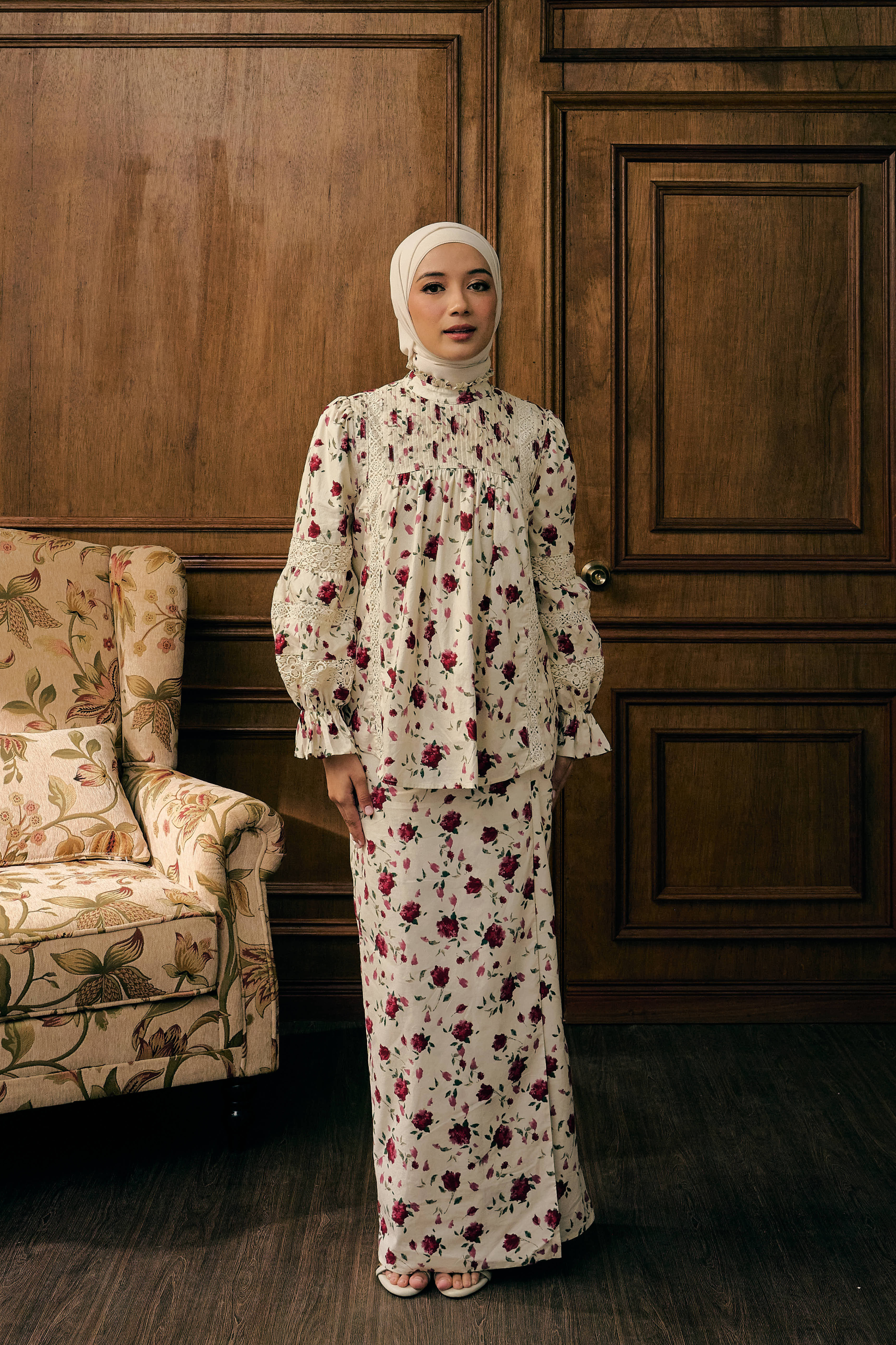 The Solange Kurung in Rouge