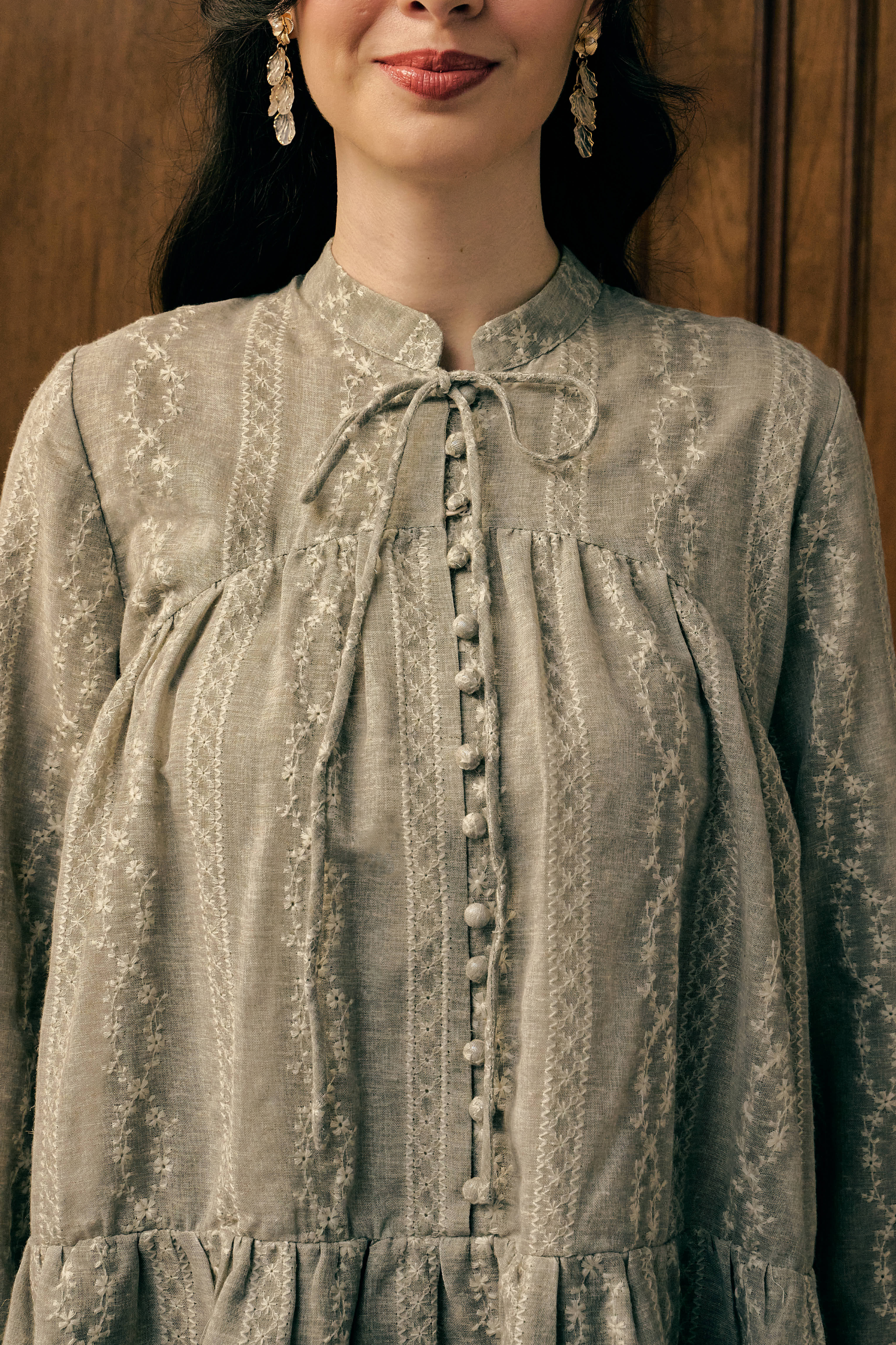 The Charlotte Kurung in Cendre