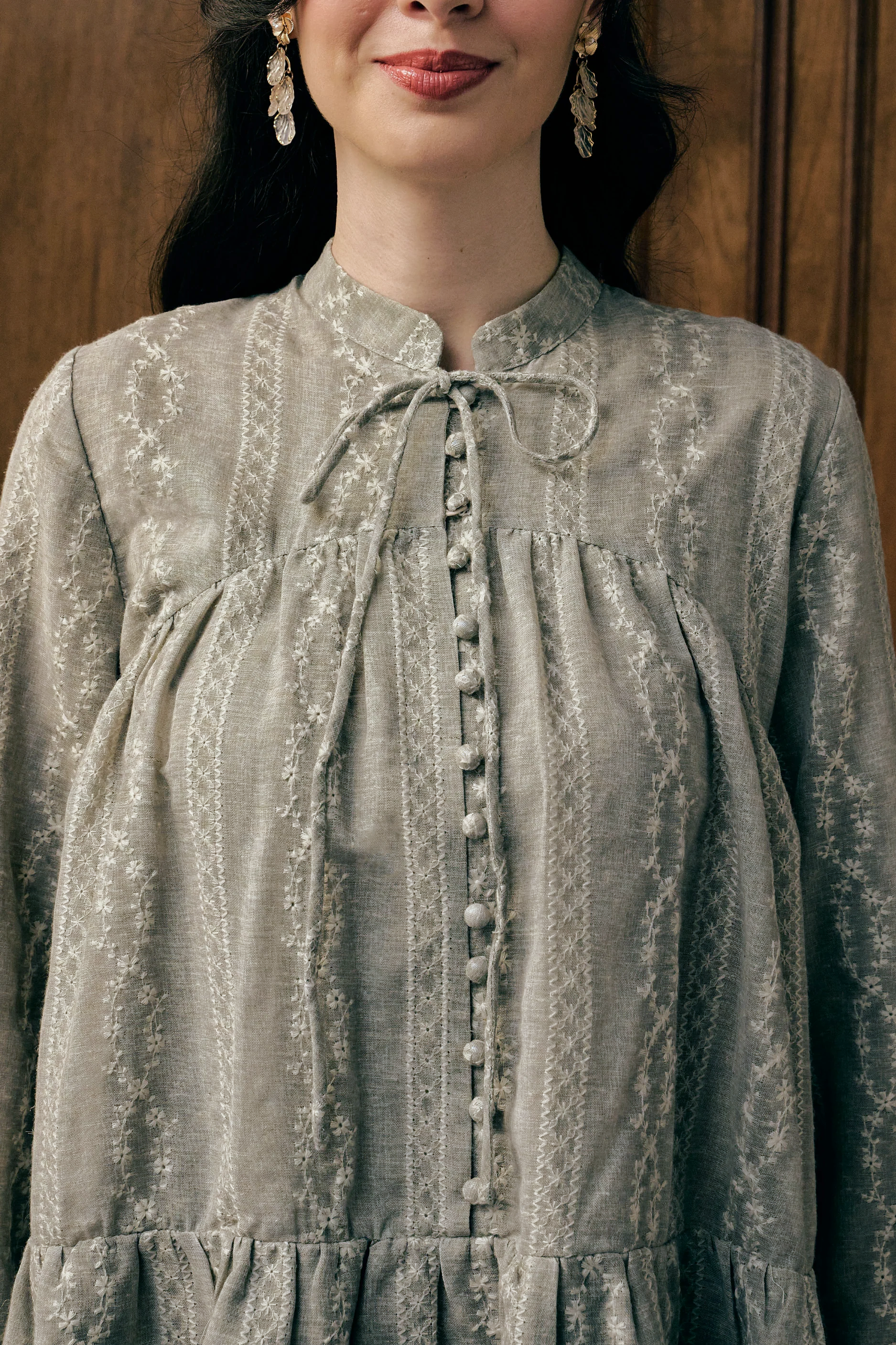 The Charlotte Kurung in Cendre