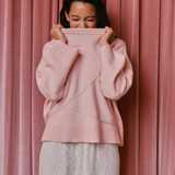 The Heartline Jumper in Sugar Pink