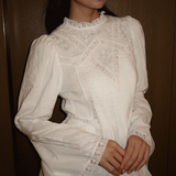 Serene Embroidered Top In Pearl