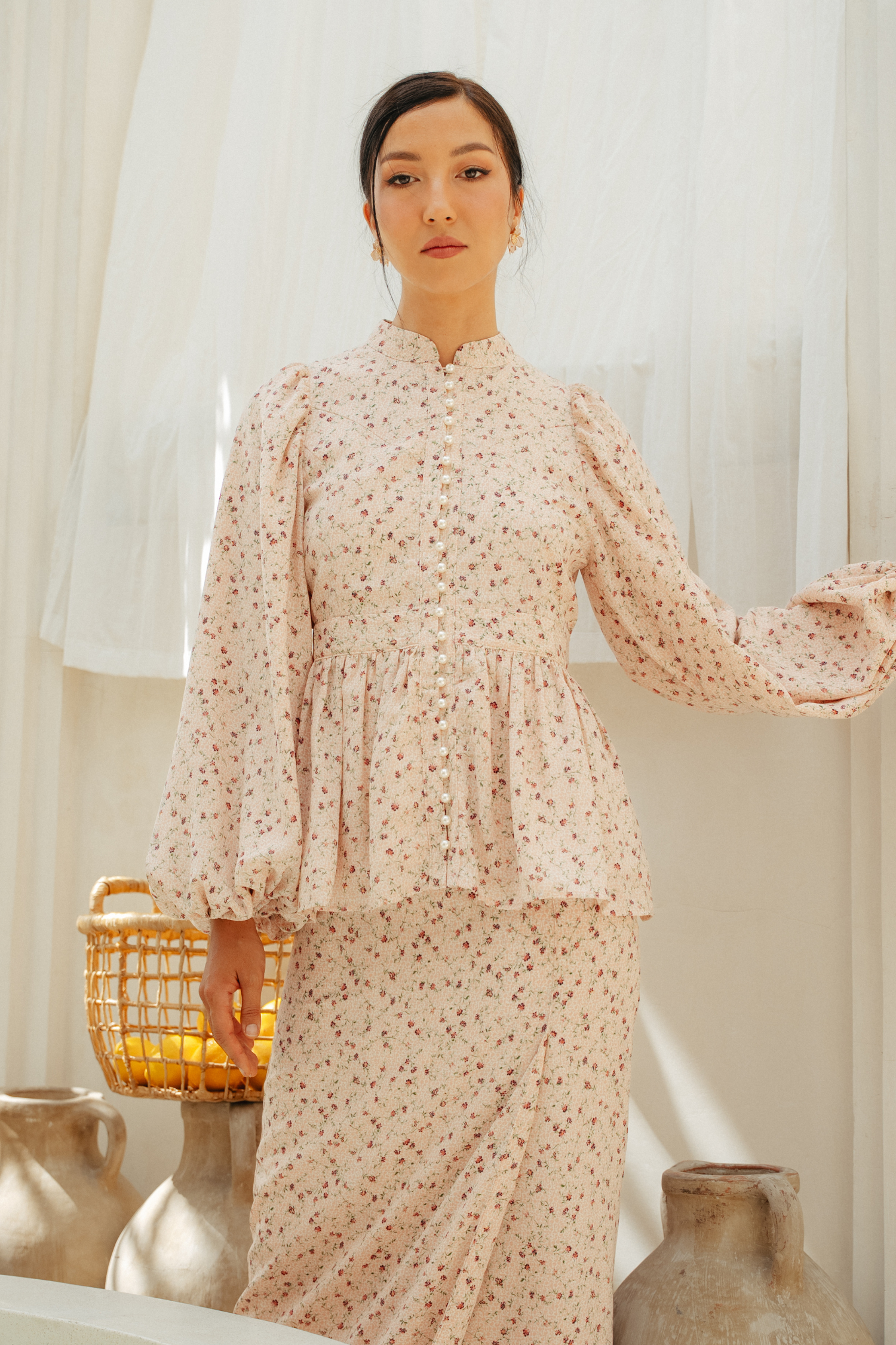 The Opal Kurung in Antique Rose