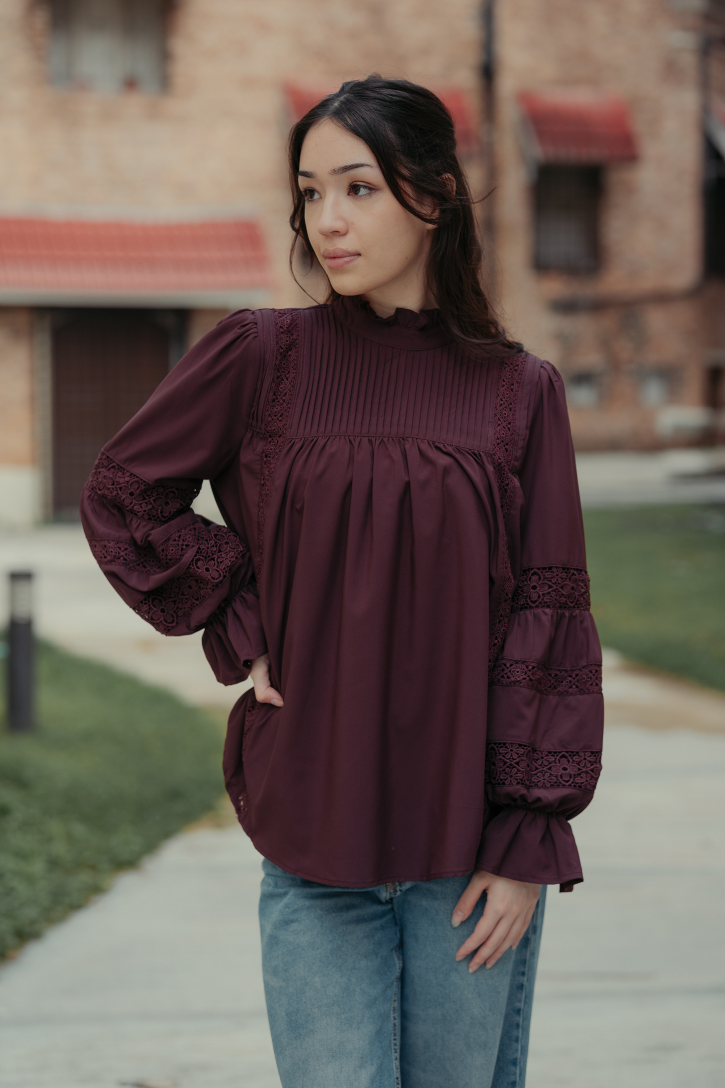 THE SONYA TOP IN DEEP PURPLE