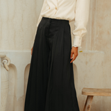 The Lauren Pleated Pants in Black