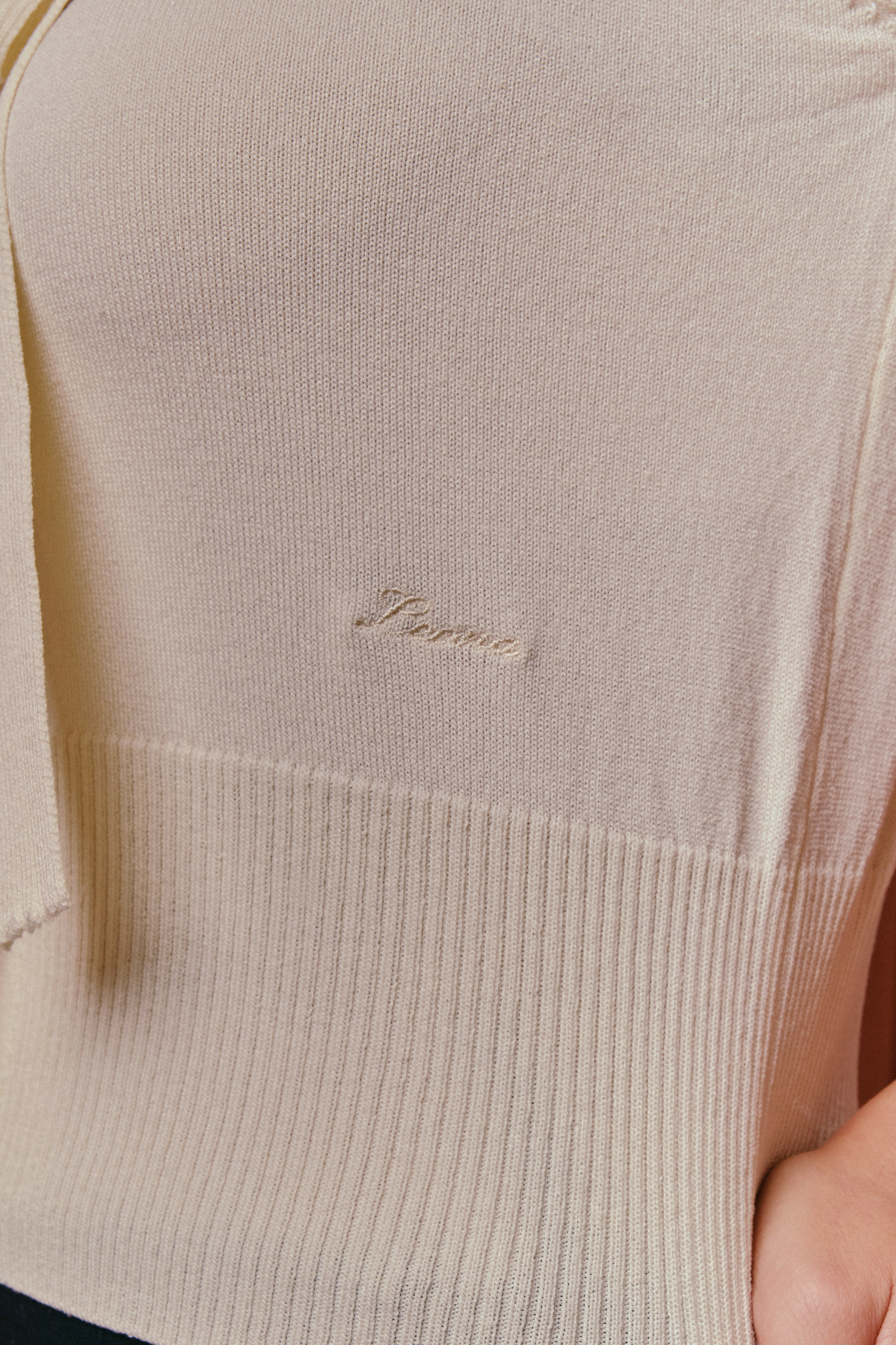 The Cadillac Knitted Top in Ecru