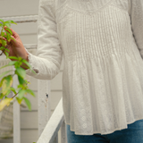 The Jannah Top In White Broderie Anglaise