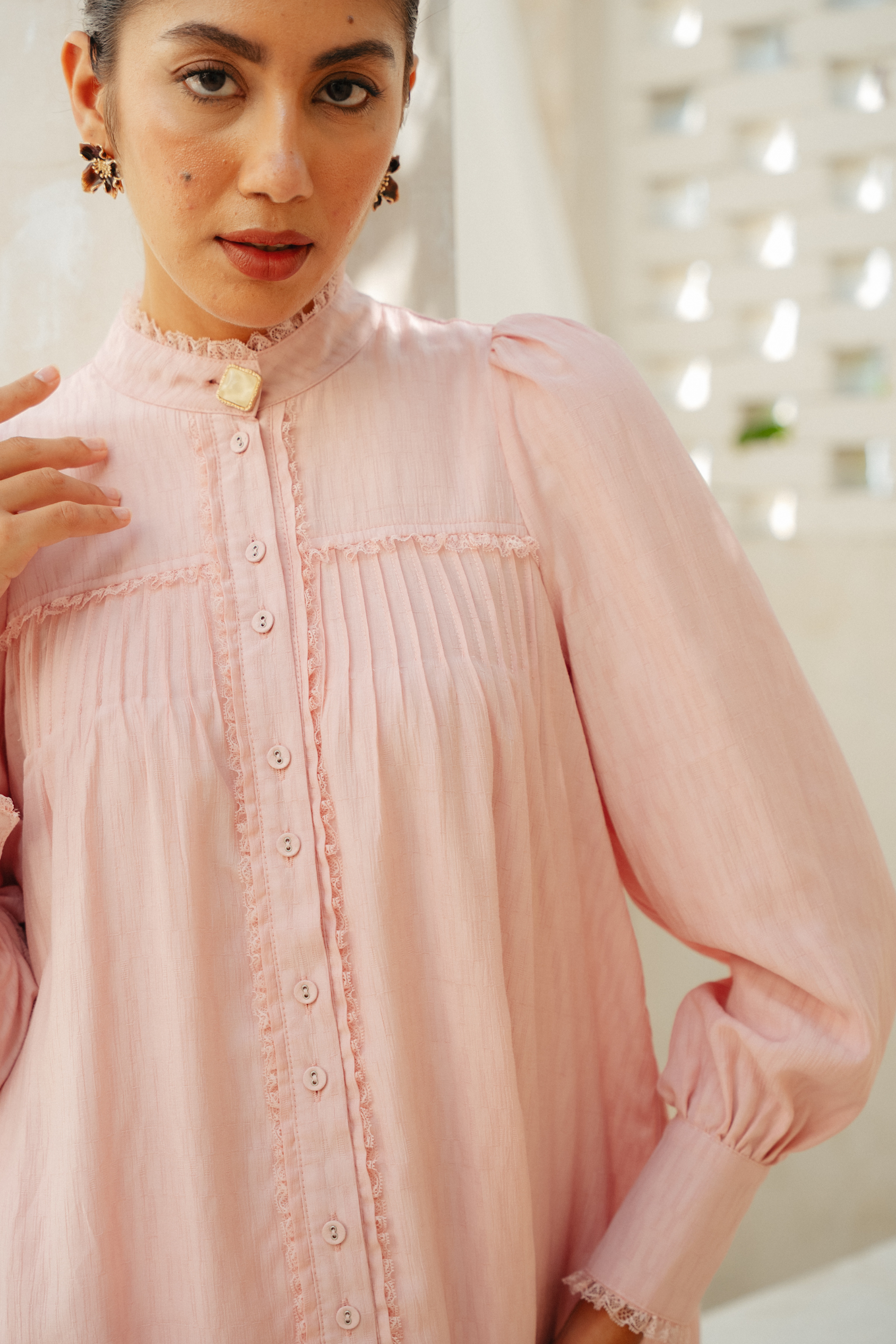The Loren Kurung in Light Pink
