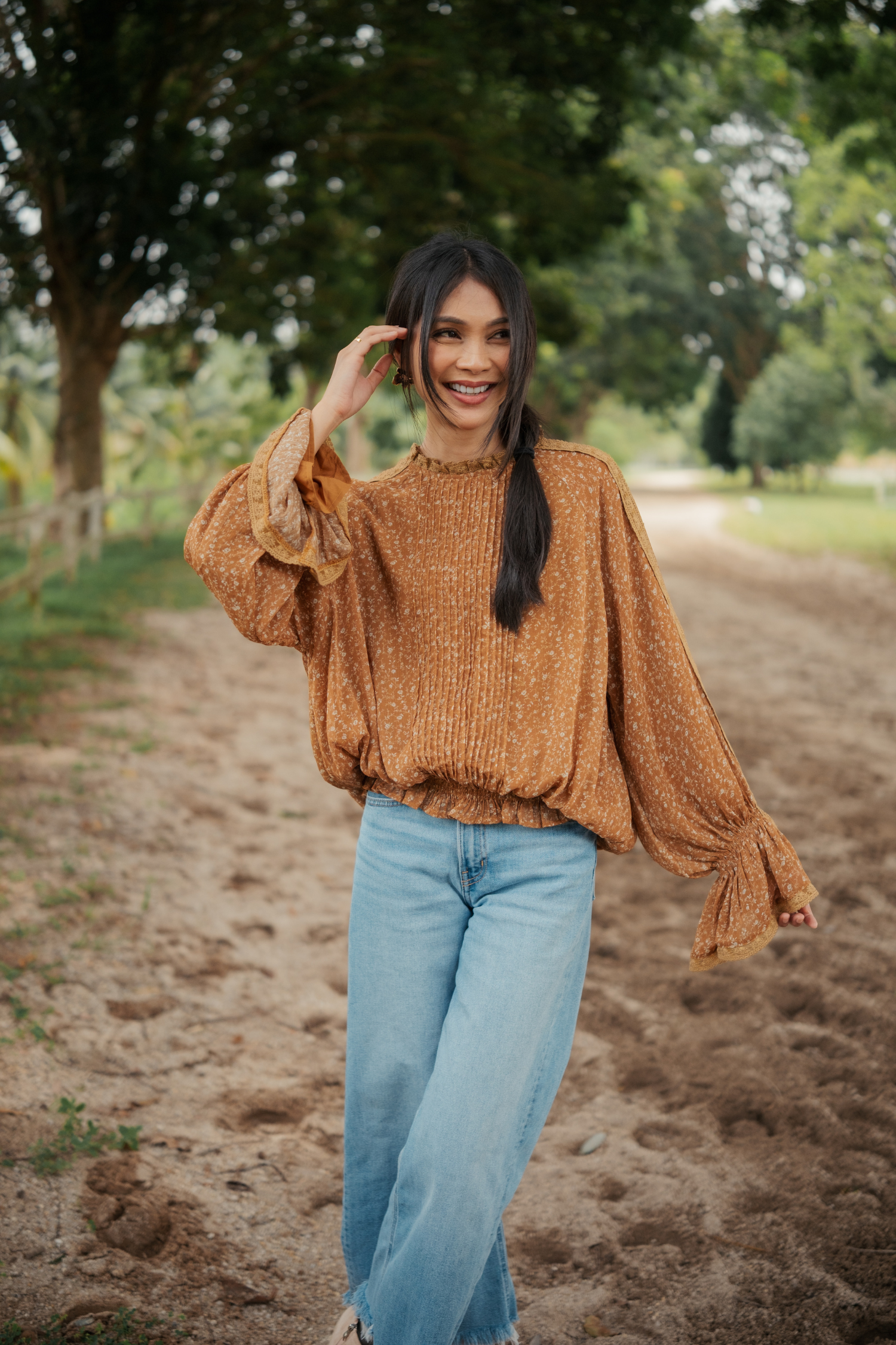 The Celestine Top in Rowen