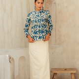 The Jannah Kurung in Cobalt Rose