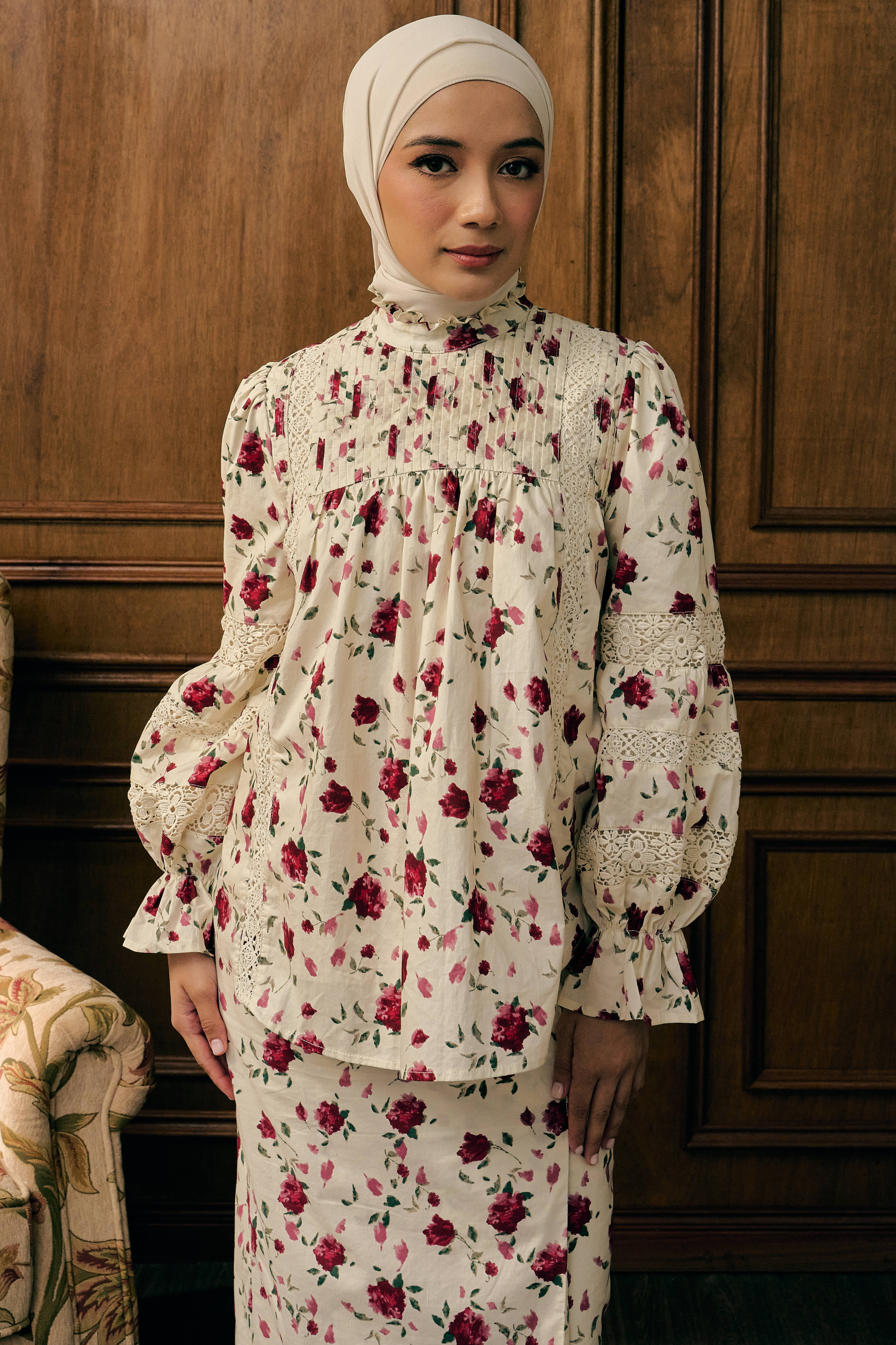 The Solange Kurung in Rouge