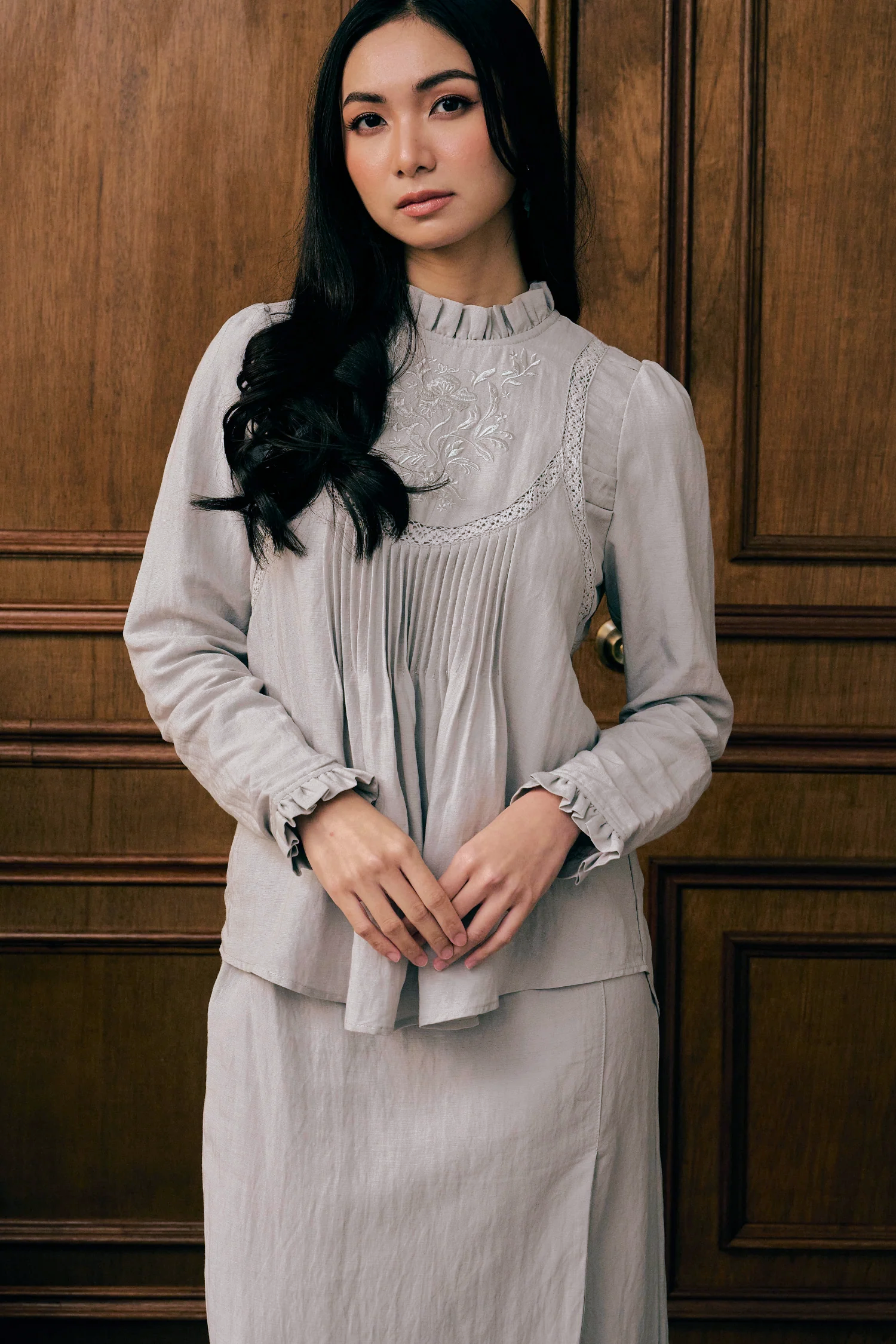 The Mulia Kurung in Grey