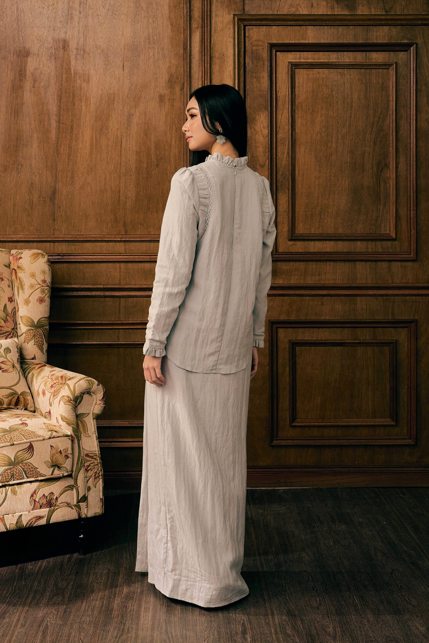 The Mulia Kurung in Grey