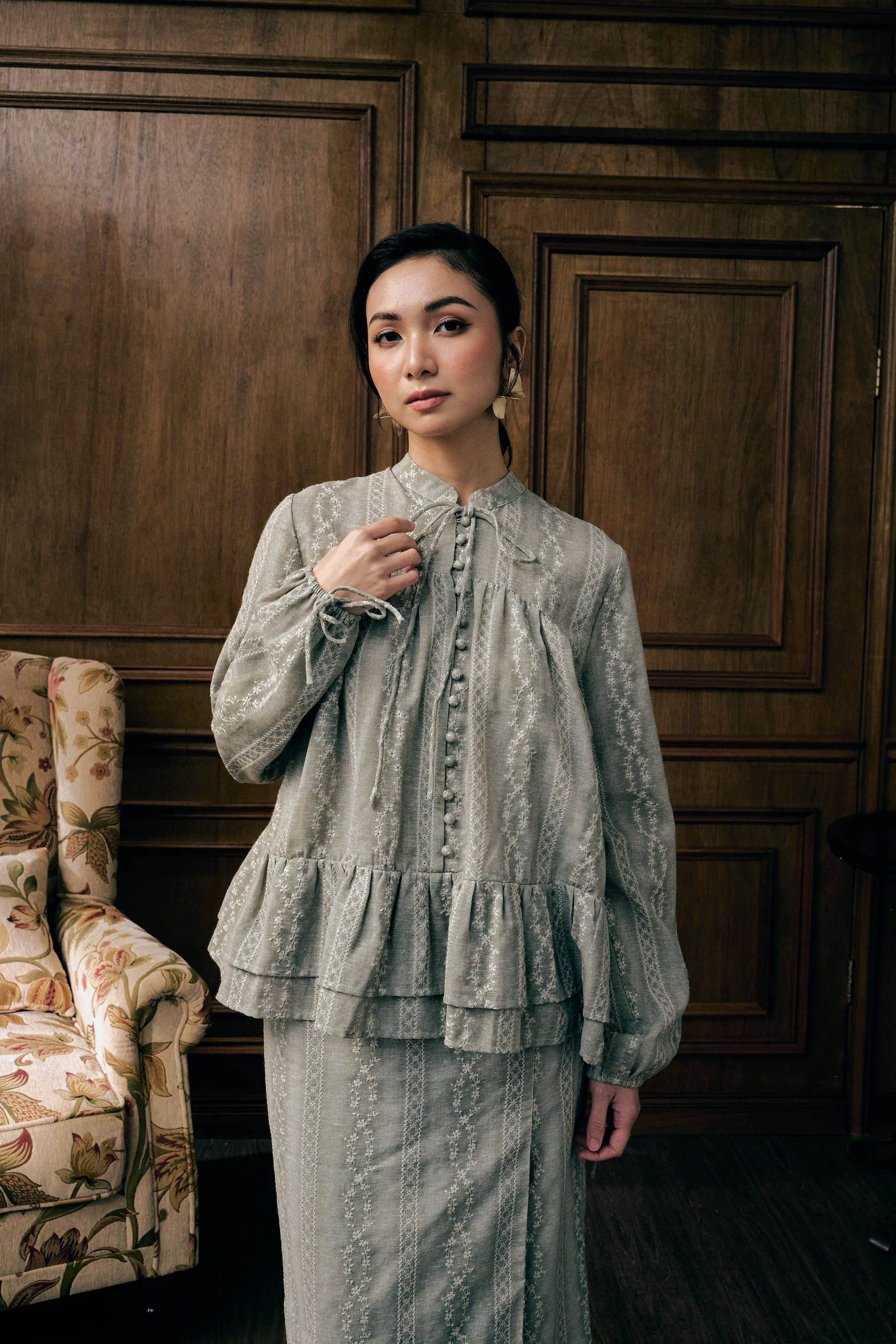 The Charlotte Kurung in Cendre