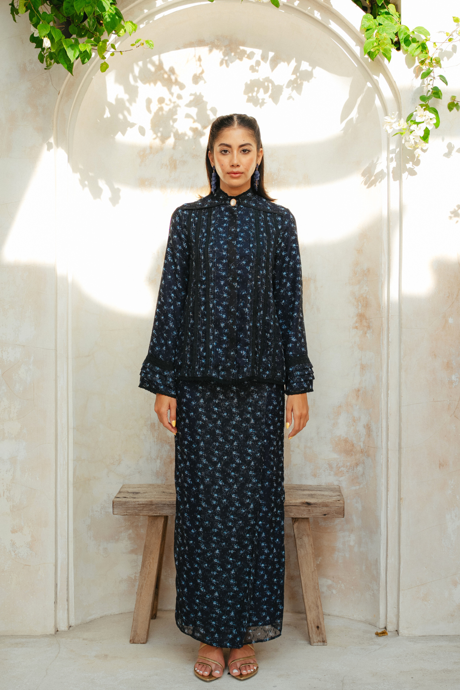 The Thalia Kurung in Dion Floral