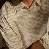 The Joan Rhinestone Shirt in Espresso