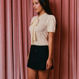 The Cadillac Knitted Top in Ecru