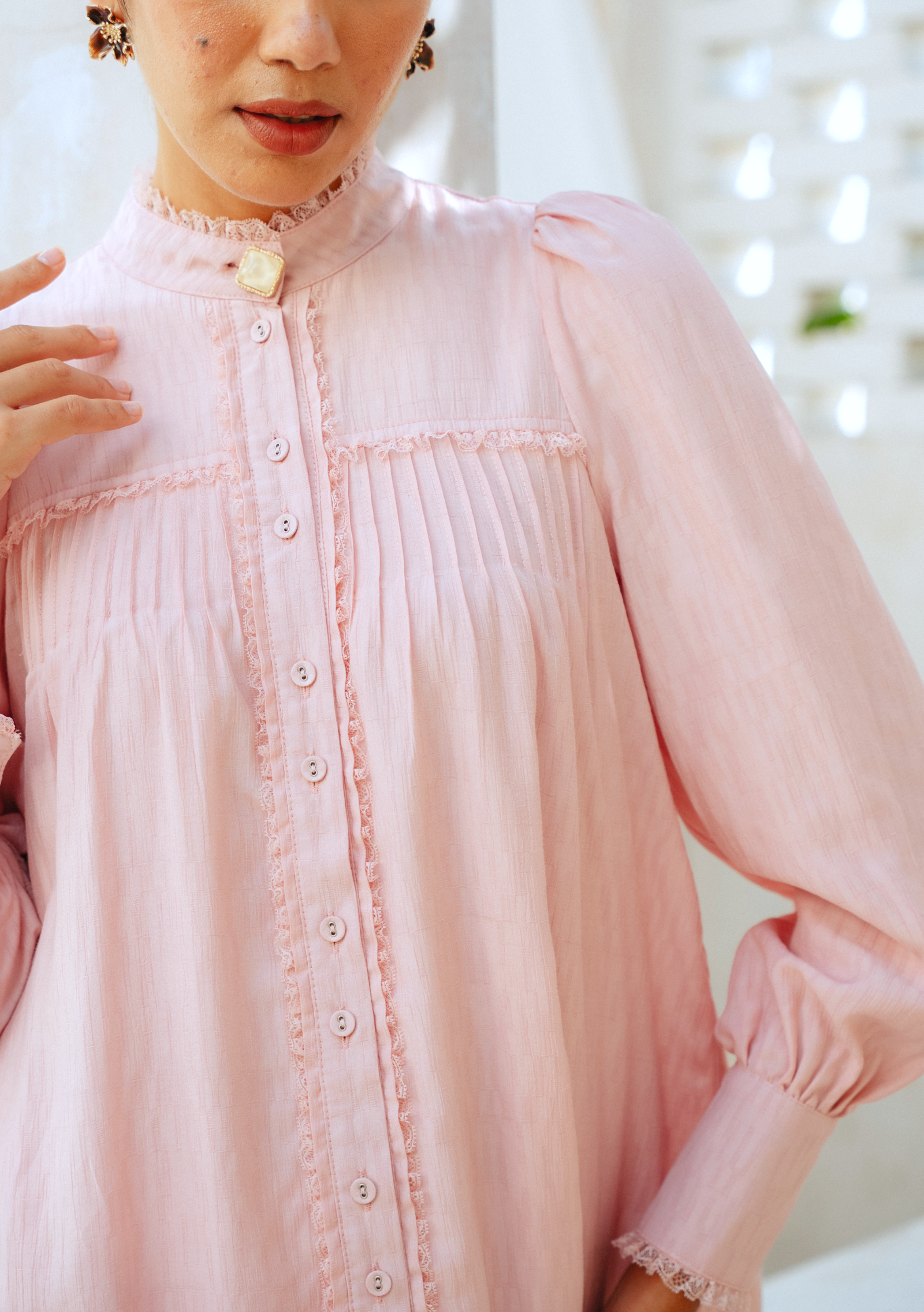 The Loren Kurung in Light Pink