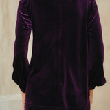 The Hailey Kurung in Deep Purple Featherlight Velvet