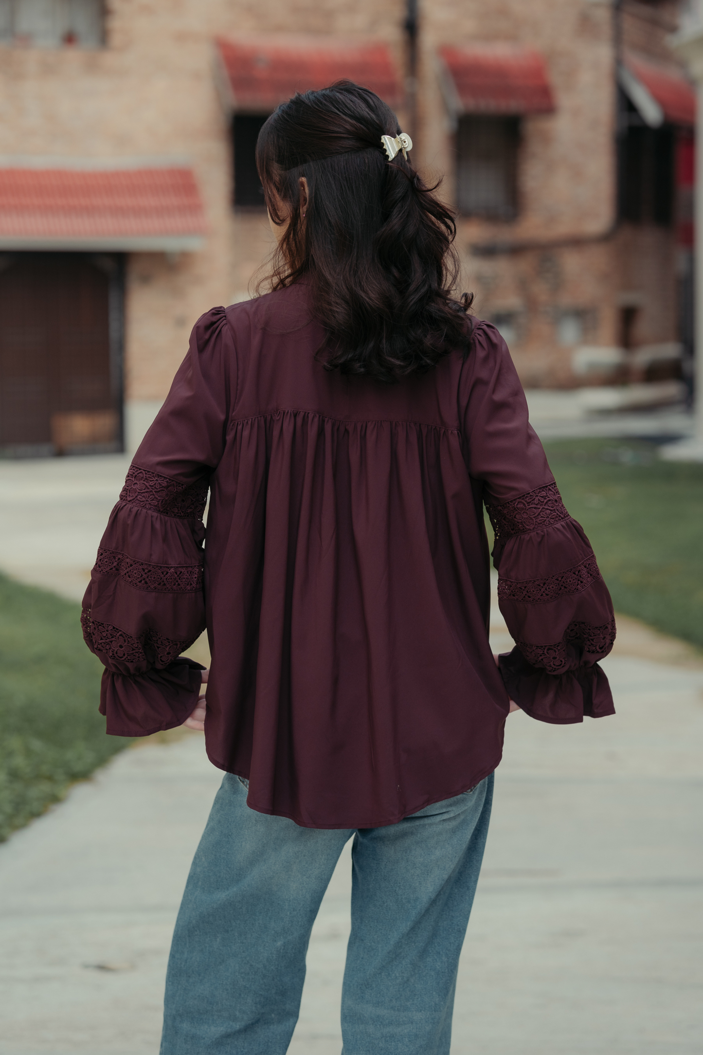 THE SONYA TOP IN DEEP PURPLE