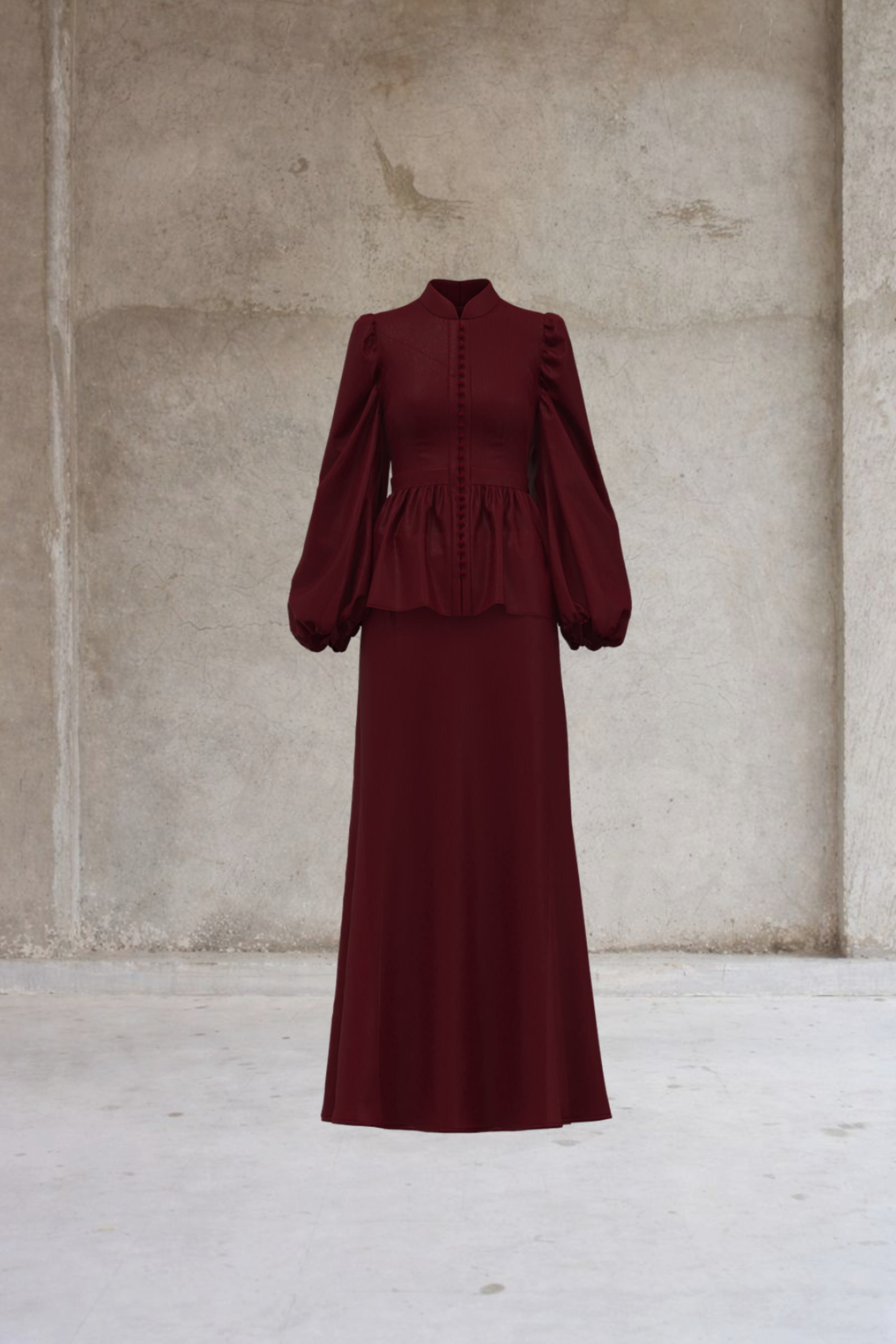Opal Kurung Silhouette - Maroon ™