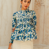 The Jannah Kurung in Cobalt Rose