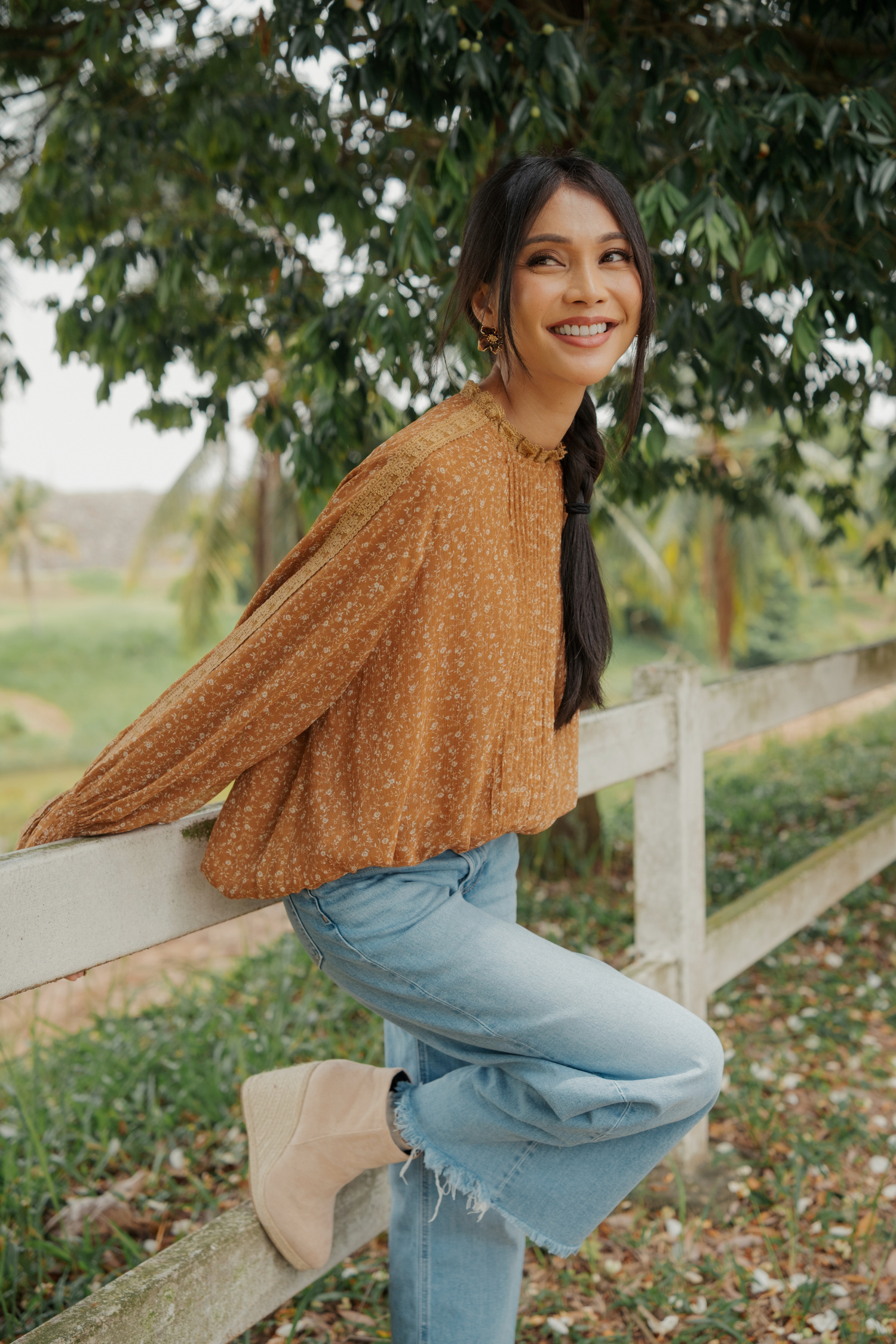 The Celestine Top in Rowen