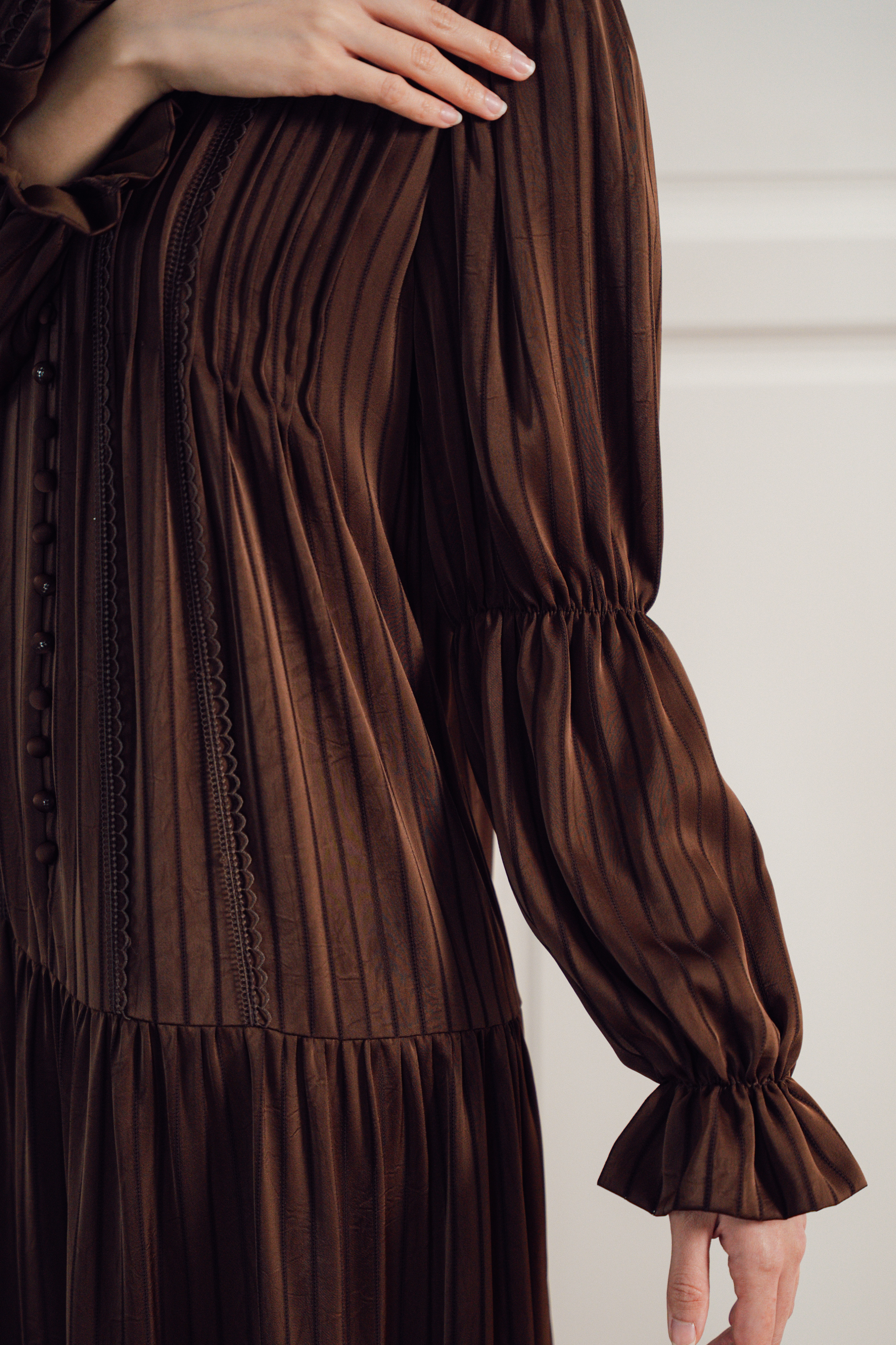 The Holly Dress in Walnut