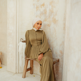 The Opal Kurung in Olive Jacquard