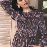 The Aida Dress in Silver Rose
