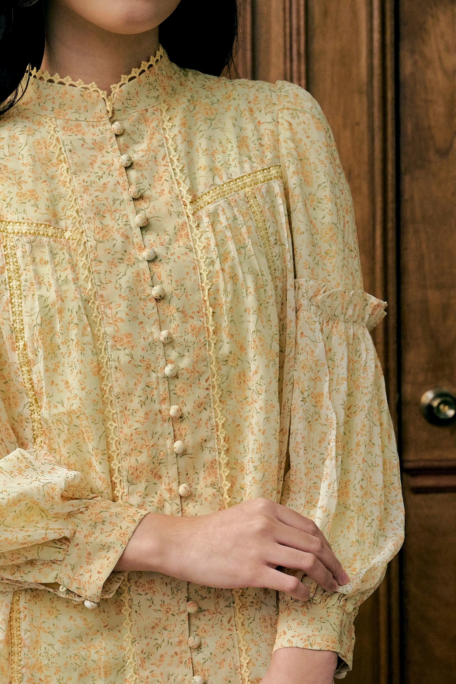 The Lorna Kurung in Lemon Garden