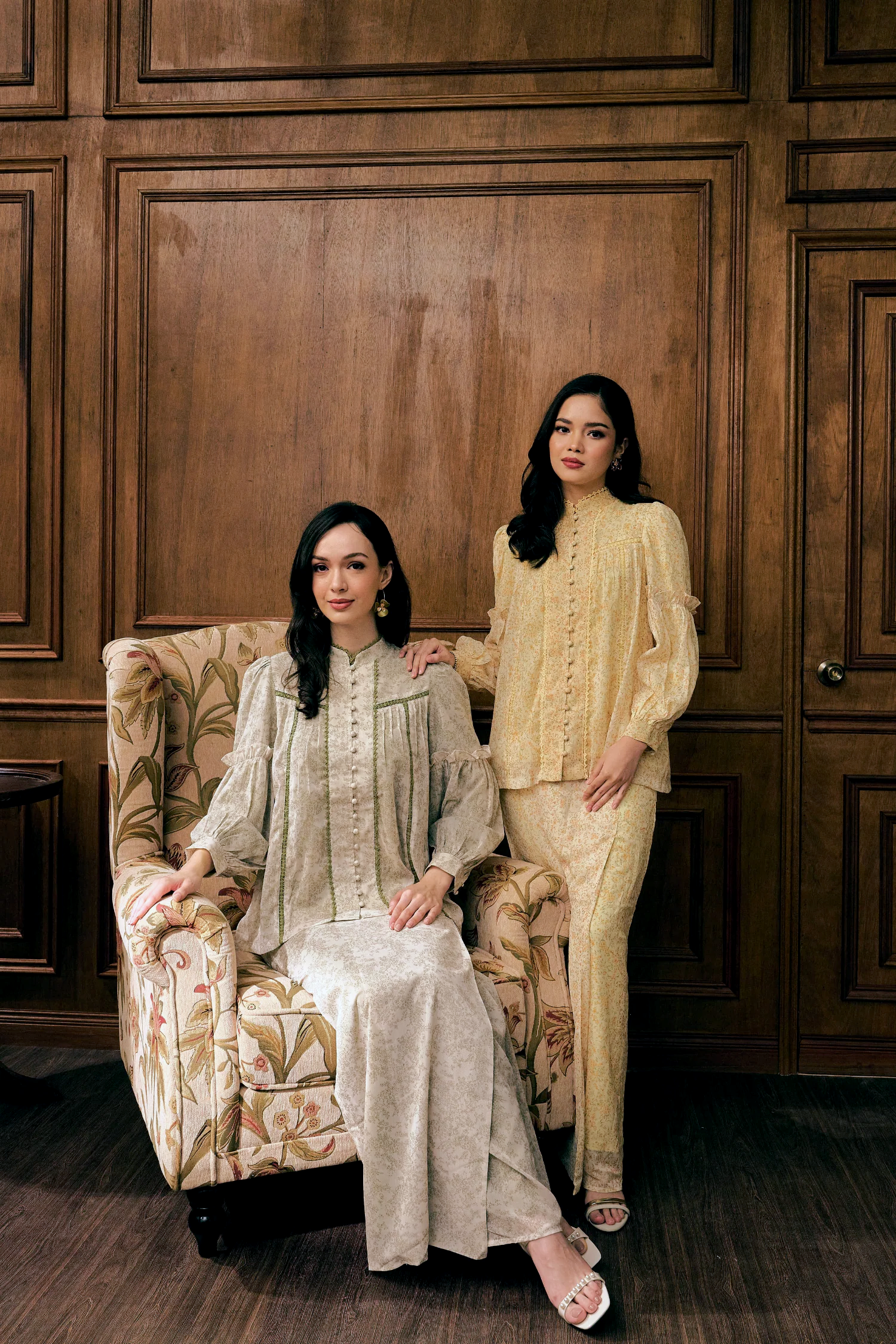 The Lorna Kurung in Lemon Garden
