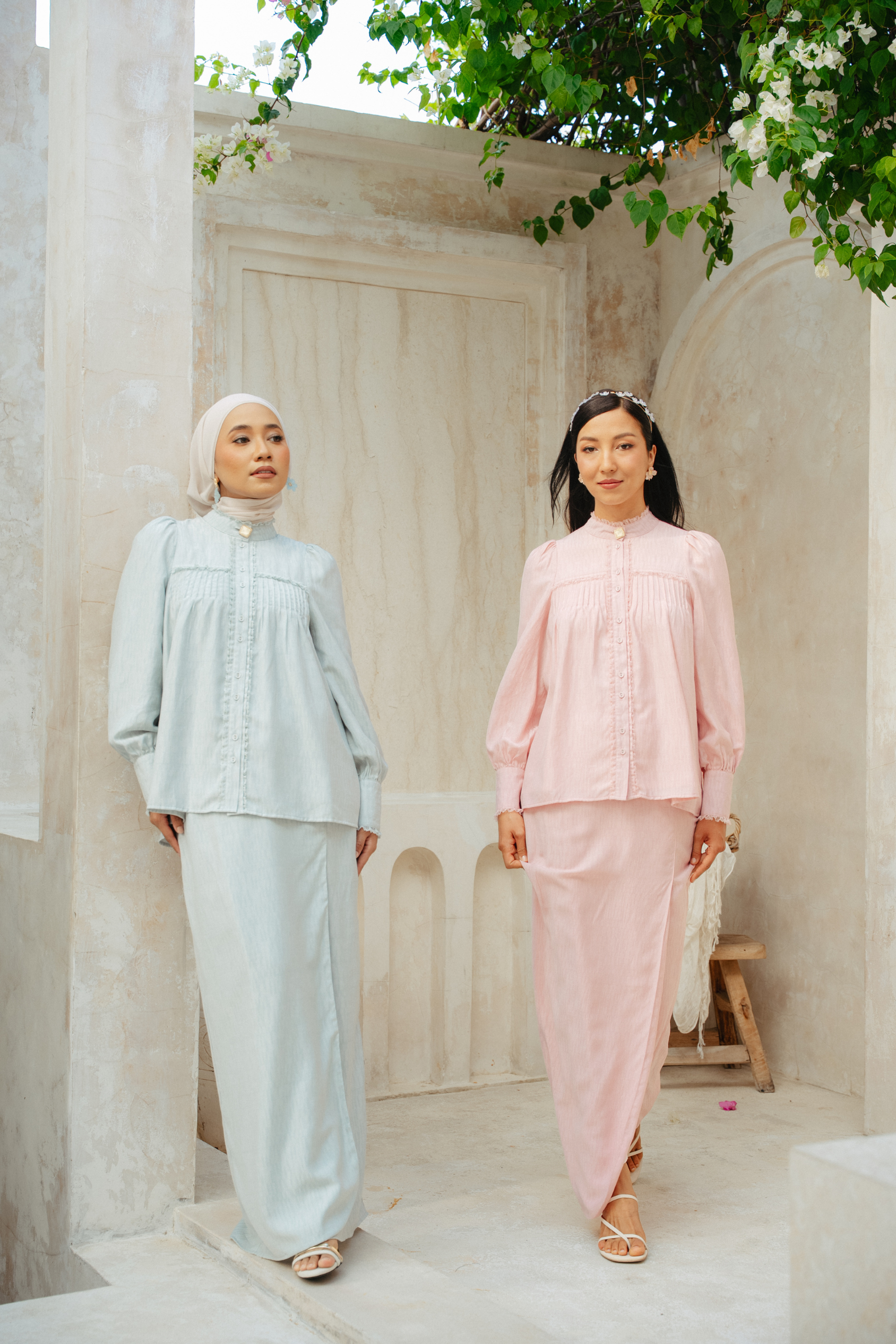 The Loren Kurung in Light Pink