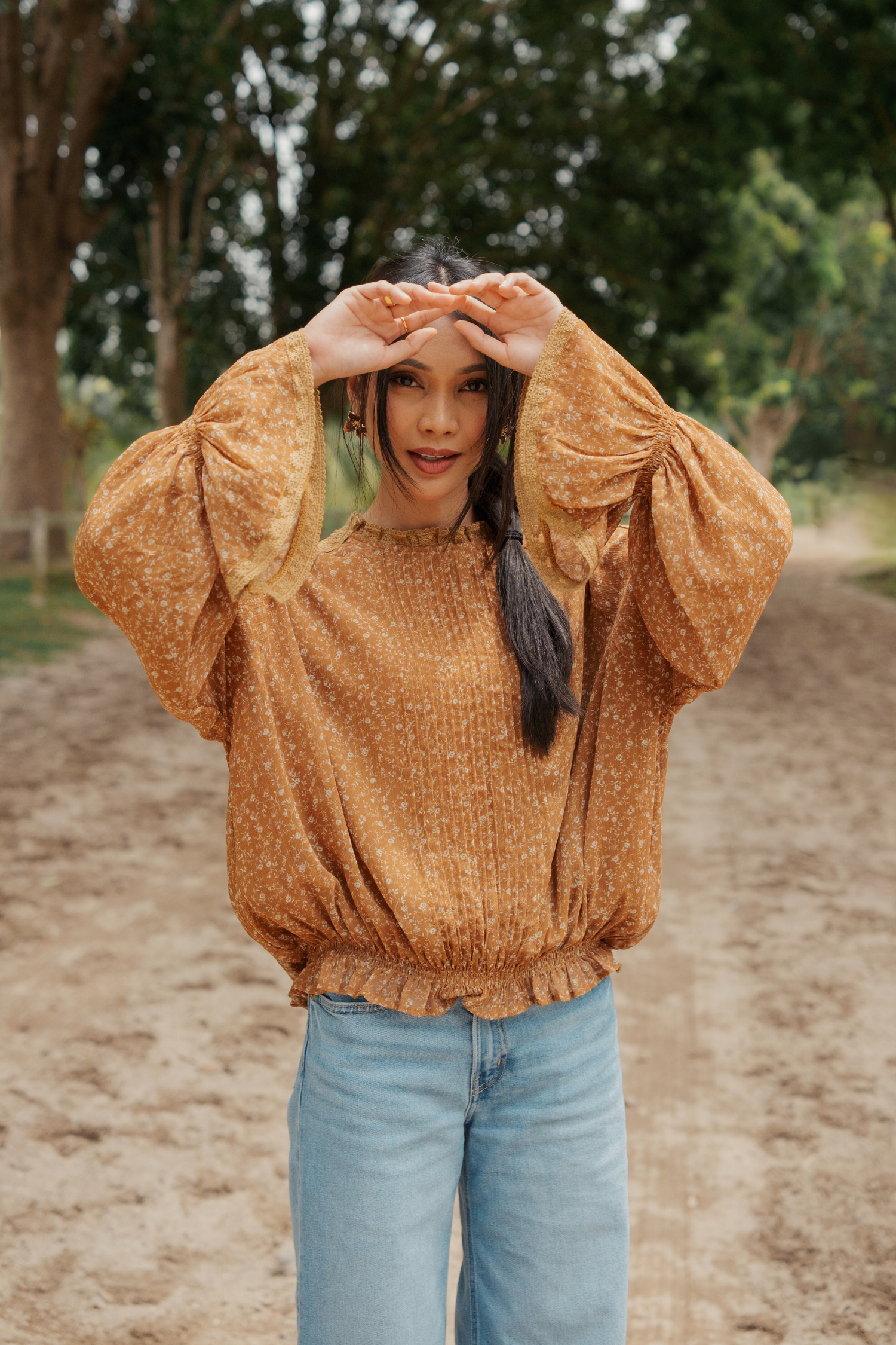 The Celestine Top in Rowen