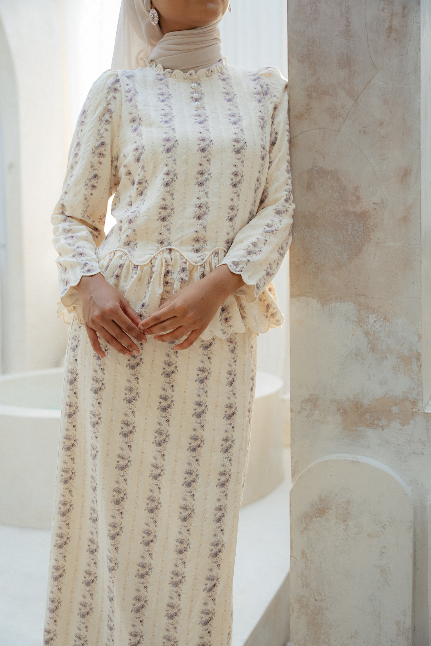 The Edora Kurung in Lavender