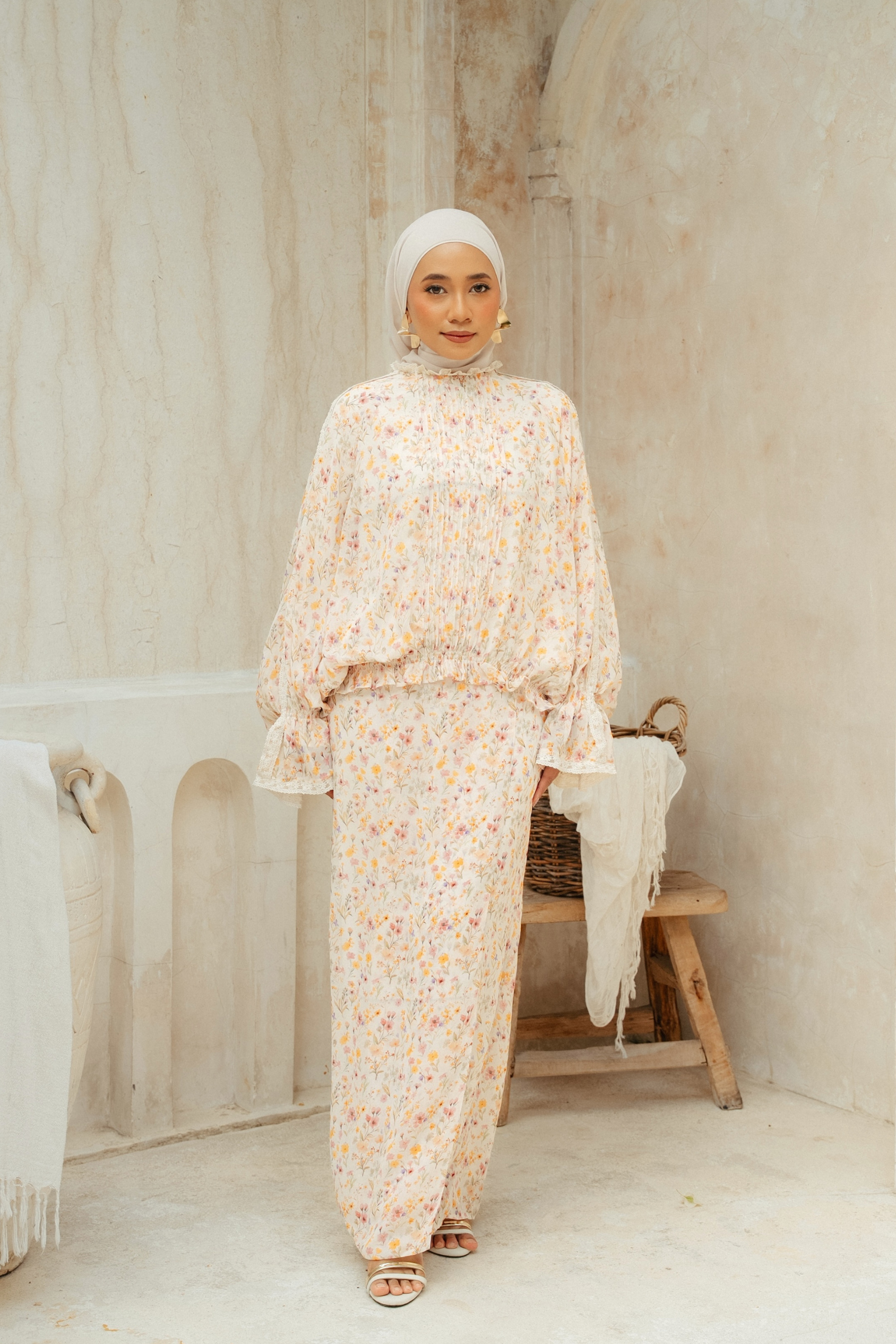 The Celestine Kurung in Destiny Floral