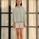 The Joan Rhinestone Shirt in Espresso