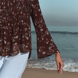 The Jannah Top in Mahogany Bloom