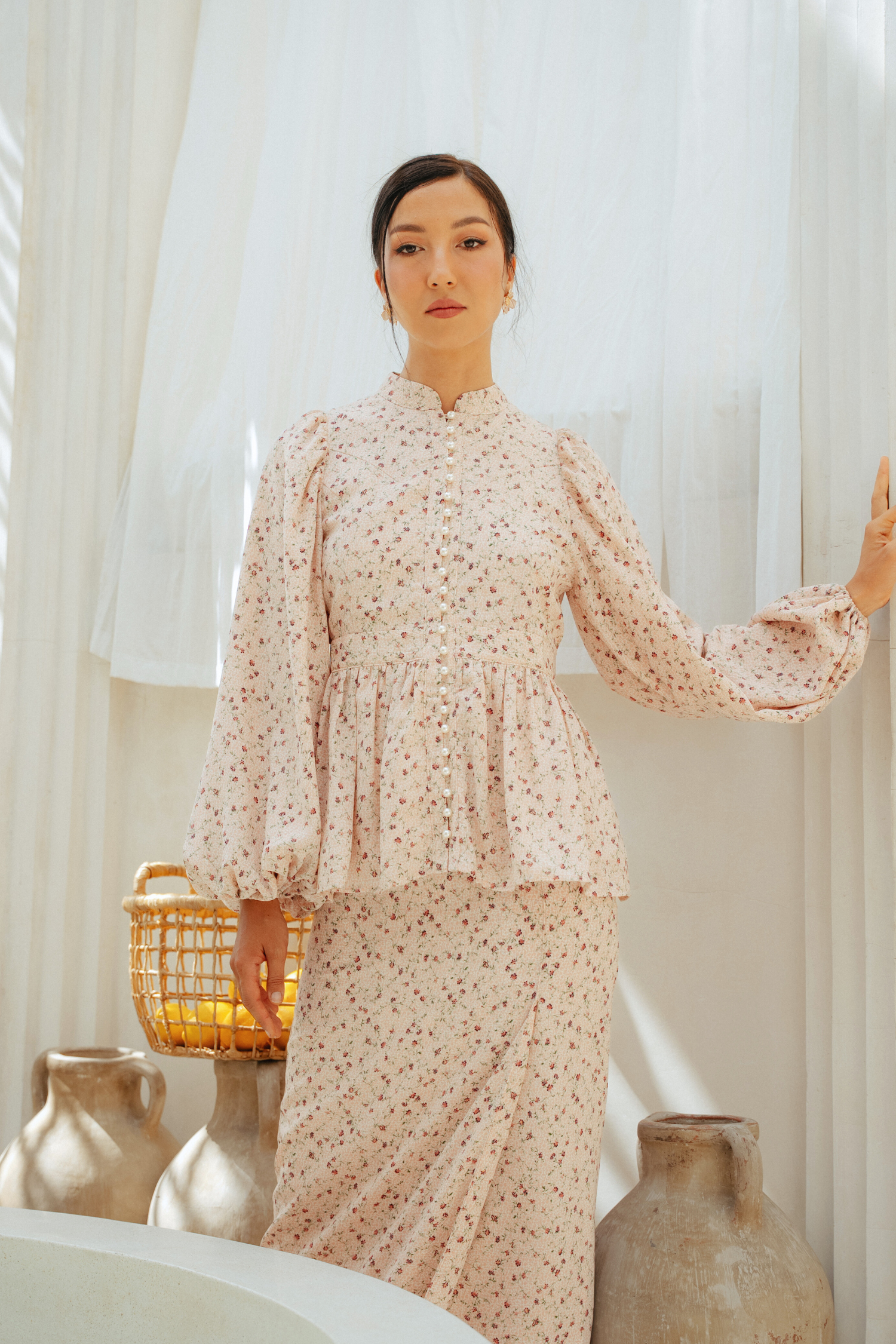 The Opal Kurung in Antique Rose