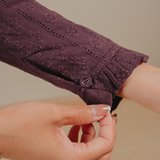 The Jannah Top In Deep Purple Broderie Anglaise
