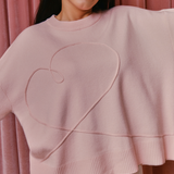 The Heartline Jumper in Sugar Pink