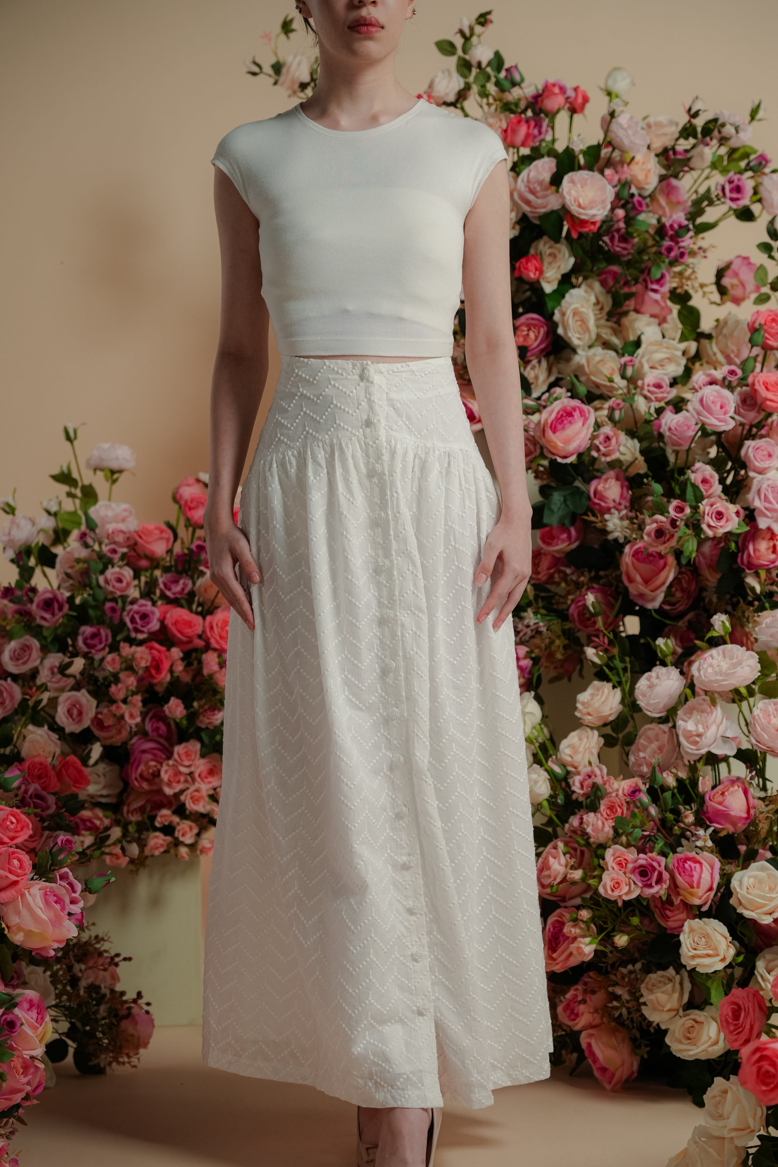 The Rose Skirt In Pearl