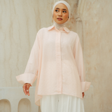 The Gwenn Cotton Rhinestone Shirt in Rose