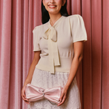 The Cadillac Knitted Top in Ecru