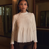 The Jannah Top In White Broderie Anglaise