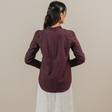 The Jannah Top In Deep Purple Broderie Anglaise