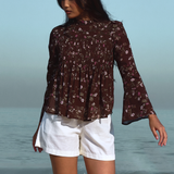 The Jannah Top in Mahogany Bloom