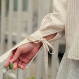 The Joan Shirt In Pink Stripes And Rhinestone