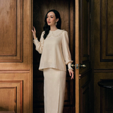 The Reversible Monroe Kurung in Cream